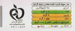 کباب لقمه 70 % ب.آ مقدار 400 گرم