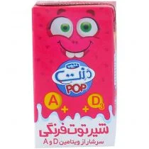 شیر توت فرنگی دنت پاپ حجم 0.125 لیتر