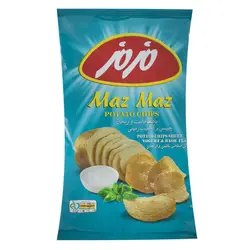چیپس برگه سیب زمینی مزمز با طعم ماست و ریحان 60 گرم