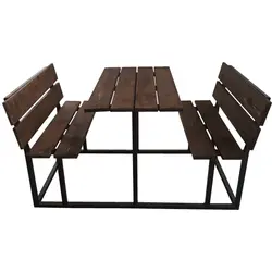 نیمکت مدل چوب و فلز