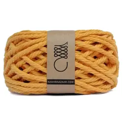 نخ مکرومه زعفرانی روشن تابیده ۴میل – Y4