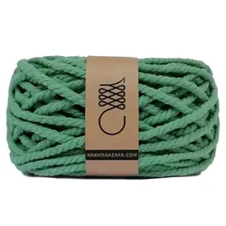 نخ مکرومه سبز کاهویی تابیده ۴میل – G5