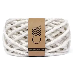 نخ مکرومه سفید تابیده ۵میل
