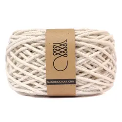 نخ مکرومه شیری تابیده ۲میل