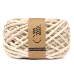 نخ مکرومه شیری تابیده ۴میل