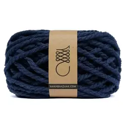 نخ مکرومه سرمه‌ ای تابیده ۵میل – B9