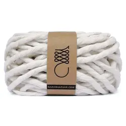 نخ مکرومه سفید نرمتاب ۵میل