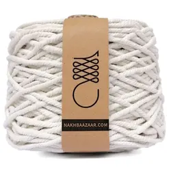 دوک نخ مکرومه سفید تابیده ۵میل