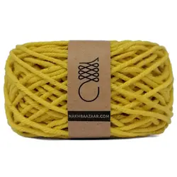 نخ مکرومه زرد قناری تابیده ۲میل- Y1