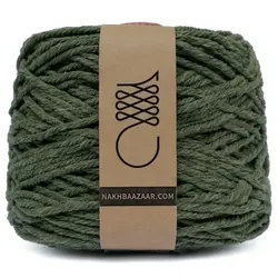 دوک نخ مکرومه زیتونی تیره تابیده ۴میل – G3