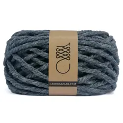 نخ مکرومه طوسی تیره تابیده ۴.۵میل – K10