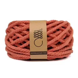 نخ مکرومه کالباسی روشن تابیده ۵میل – T6