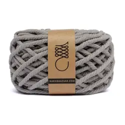 نخ مکرومه خاکی تابیده ۴میل – F6