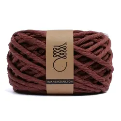 نخ مکرومه شکلاتی نرمتاب ۴میل – W2