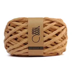 نخ مکرومه کرم قهوه ای نرمتاب ۴میل – C7