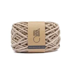 نخ مکرومه کرم کاراملی تابیده ۳میل – N1