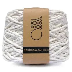 دوک نخ مکرومه سفید تابیده ۴.۵میل