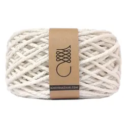 نخ مکرومه سفید تابیده ۳میل