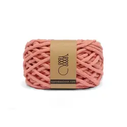 نخ مکرومه گلبهی مرجانی نرمتاب ۴میل – T4