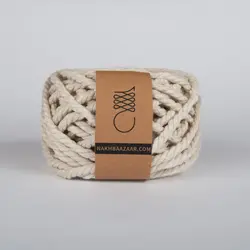 نخ مکرومه شیری تابیده6میل