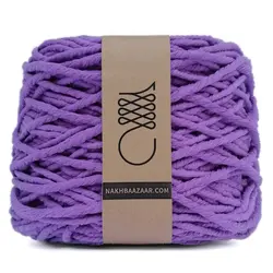 دوک نخ مکرومه بنفش تابیده ۴میل – S7