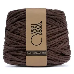 دوک نخ مکرومه قهوه‌ای تابیده ۴میل – W4