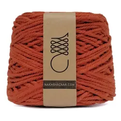 دوک نخ مکرومه آجری تابیده ۴میل – O4