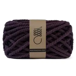 نخ مکرومه بادمجانی تابیده ۴.۵میل – S6