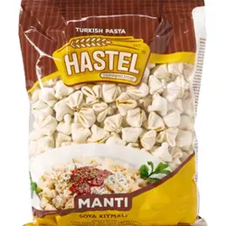 مانتی هاستل حاوی گوشت چرخ کرده و سویا 250 گرم Hastel
