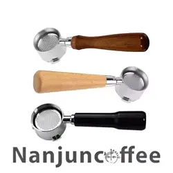 پرتافيلتر naked نيکد سه پين سايز 51 خانگي دسته چوبي تیره (دلونگي)