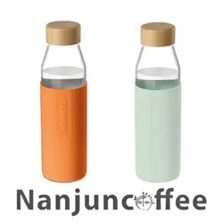 بطری شیشه ای nespresso نسپرسو glass bottle رنگ نارنجی