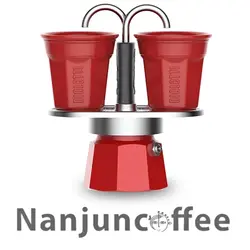 موکاپات ست مینی bialetti بیالتی express اکسپرس دو فنجان قرمز