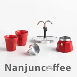 موکاپات ست مینی bialetti بیالتی express اکسپرس دو فنجان قرمز