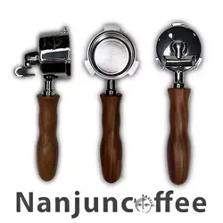 پرتافیلتر سه پین nanjun ننجون ناودانی 51 دسته چوبی تیره
