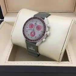 ساعت مچی مردانه و زنانه امگا سواچ مدل Mission to Pluto سه موتوره فعال