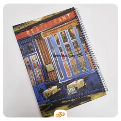 دفتر خطدار 100 برگ سیمی طرح 2 کد 184