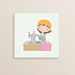 استیکر خیاطی و طراحی لباس 25 | Tailoring sticker 25