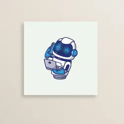 استیکر ربات گوگولی 01 | The cute robot sticker 01