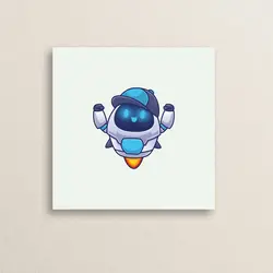 استیکر ربات گوگولی 02 | The cute robot sticker 02
