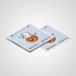 استیکر گربه و کدو تنبل 01 | Cat and pumpkin sticker 01