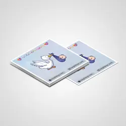 استیکر لک لک و بچه 01 | Stork and baby sticker 01