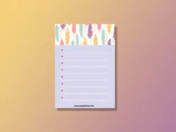 برگه های یادداشت مدل پر 07 | Note Paper 07