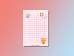 برگه های یادداشت مدل شطرنجی گوگولی 06 | Note Paper 06