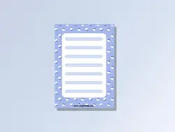 برگه های یادداشت مدل گل های سفید 13 | Note Paper 13