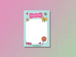 برگه های یادداشت مدل یک روز خوب 05 | Sweet Day Note Paper 05
