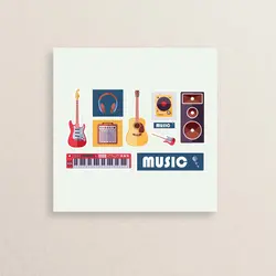 پک استیکر  9 تایی گیتار 01 |  nine Guitar Sticker pack 01