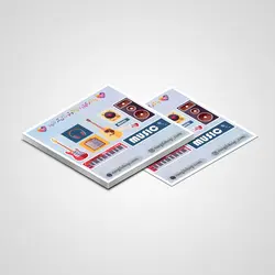 پک استیکر  9 تایی گیتار 01 |  nine Guitar Sticker pack 01