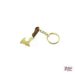 جاکلیدی تبر طلایی دسته چوبی کوچک