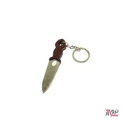 جاکلیدی چاقو ساده دو لبه دسته چوبی بزرگ