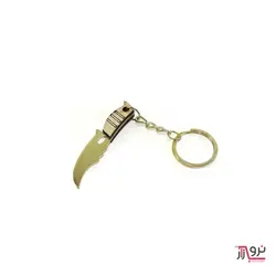 جاکلیدی چاقو سفری دسته چوبی طلایی کوچک